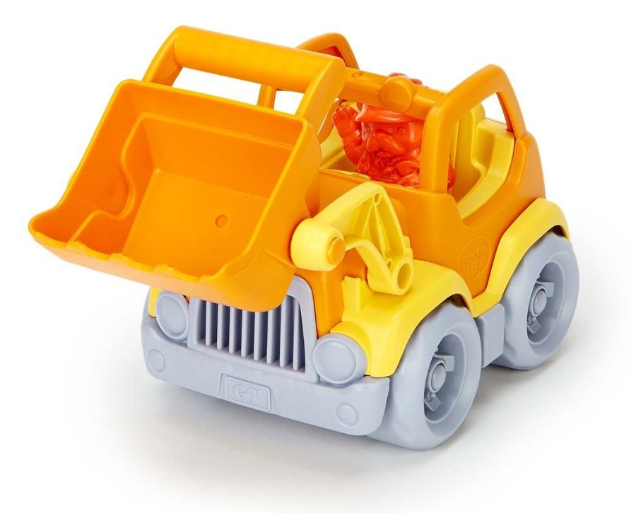 Camion bulldozer solide et écologique. Jouet premier âge ou bébé Green Toys plastique 100% recyclé.